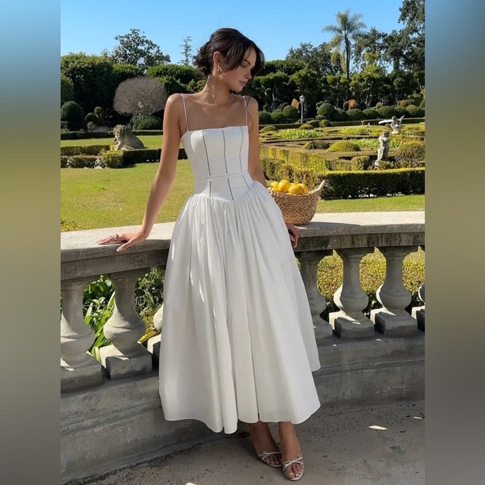 House of CB White Dress (Double Lined)